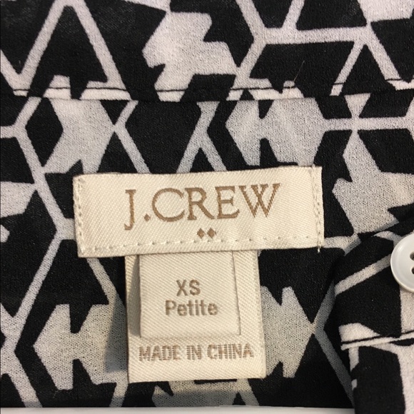 J. Crew Patterned Blouse in XS Petite - Picture 6 of 7